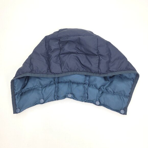 Uniqlo Puffer Jacket Youth Kids Boys 7-8 Navy Blue Lightweight Full Zip Hooded - Picture 3 of 9